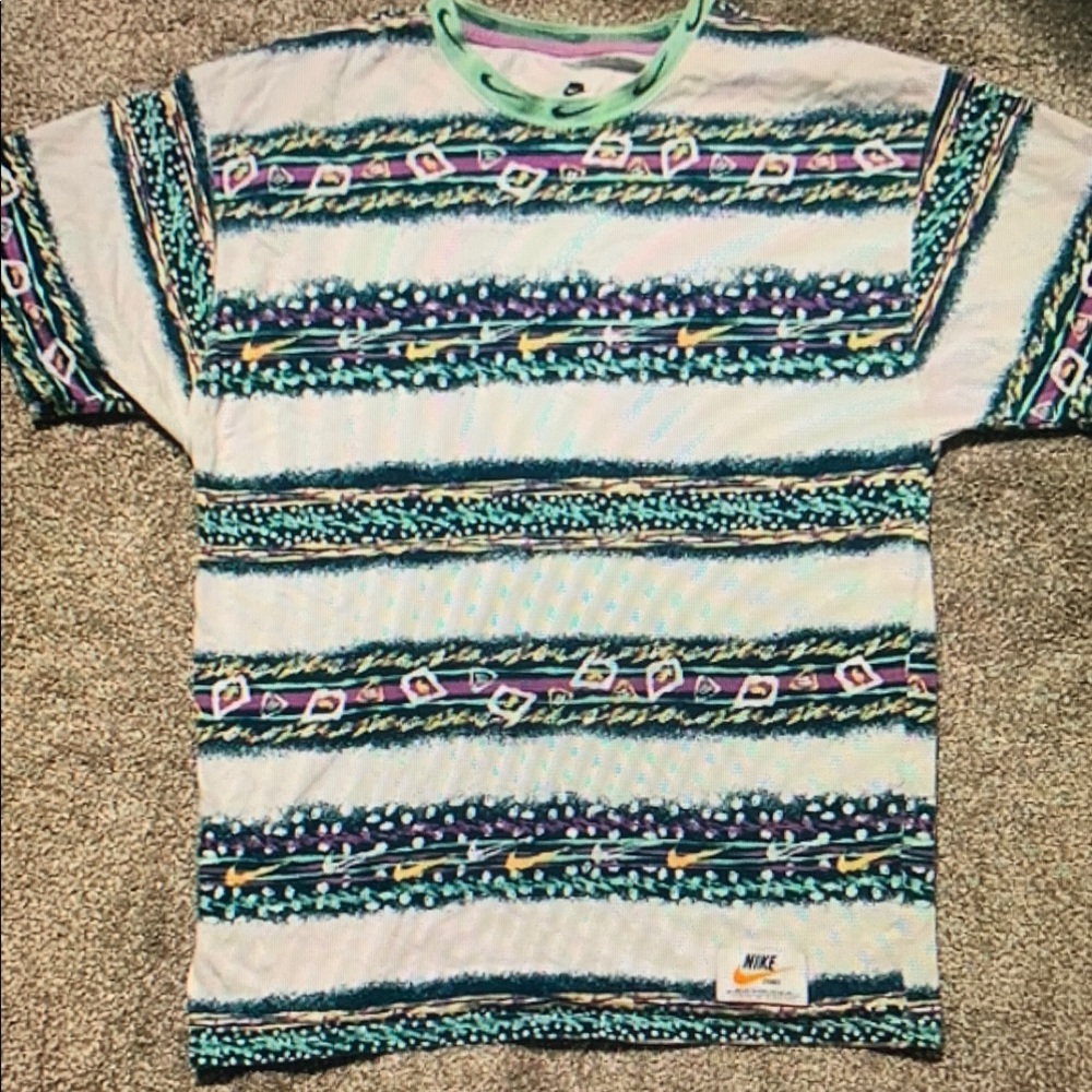 Nike Blue and Green Short Sleeve Tee